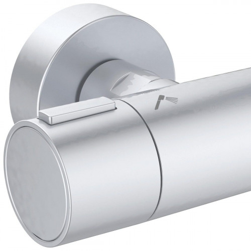 Columna de ducha termostática IDEAL STANDARD Alu+ plata cepillado