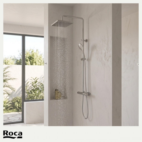 Columna de ducha termostática ROCA Mitos cromado