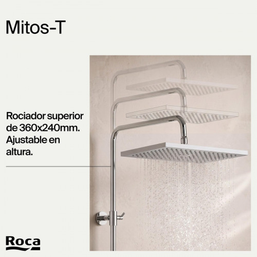 Columna de ducha termostática ROCA Mitos cromado