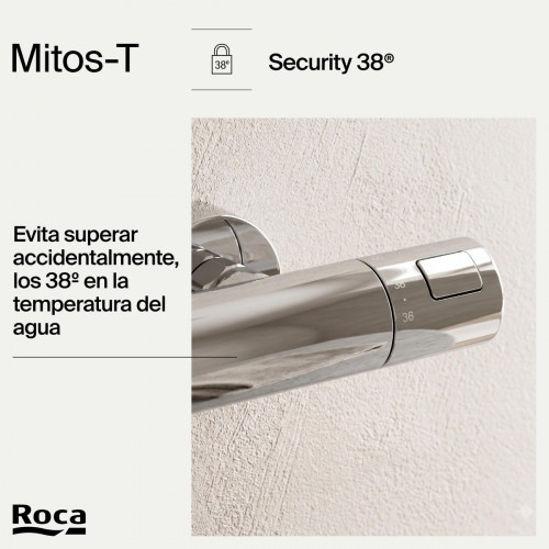 Columna de ducha termostática ROCA Mitos cromado