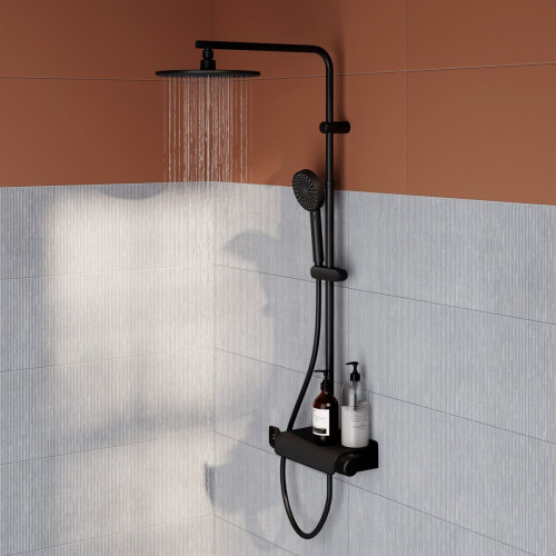 Columna de ducha termostática SENSEA Easy negro