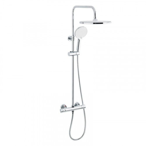 Columna de ducha XXL 250 con mezclador termostático, ducha de 3 rociadores, cromo (SATSSTKE)