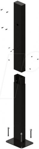 Columna de montaje, para HabuDen, 147,5 cm, negro