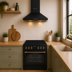 Combo Pack Solthermic Cocina Eléctrica Vitrocerámica Con Horno + Campana H60pr