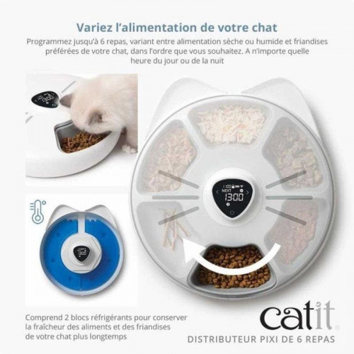 Comedero automático para gatos Catit Pixi Smart pantalla táctil LCD Wi-Fi 2.4 GHz