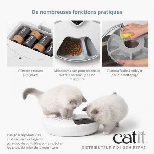 Comedero automático para gatos Catit Pixi Smart pantalla táctil LCD Wi-Fi 2.4 GHz
