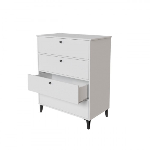 Cómoda Home Limia blanca con 4 cajones de 82x101x48 cm
