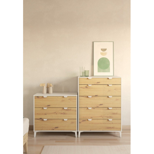 Cómoda Home Limia blanca con 4 cajones de 82x101x48 cm