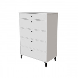 Cómoda Home Limia blanca con 5 cajones de 82x115x48 cm