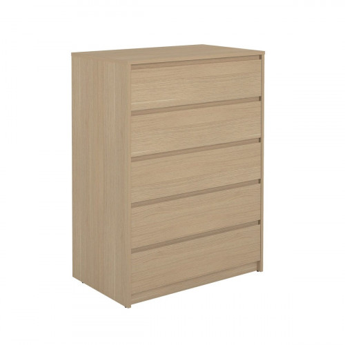 Cómoda Home Tera roble con 5 cajones de 80x109x48 cm