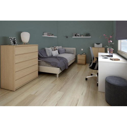 Cómoda Home Tera roble con 5 cajones de 80x109x48 cm