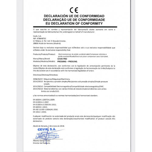 Compresor 50l 2.5HP Cevik PRO CA-PRO51NG