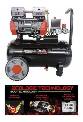 Compresor silencioso cevik 24L 2hp PRO27XS