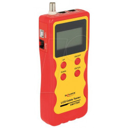 COMPROBADOR DE CABLES LCD RJ45 / RJ12 / BNC / USB