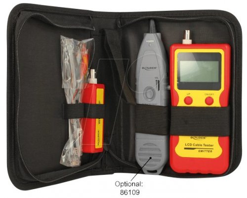 COMPROBADOR DE CABLES LCD RJ45 / RJ12 / BNC / USB