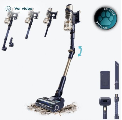Conga Rockstar RS80 Pet Flex Detect Aspirador vertical