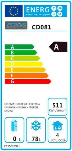 Congelador bajo mostrador acero inoxidable Polar