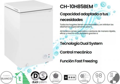 Congelador horizontal Infiniton CH-10H85BEM