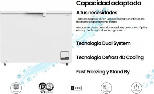 Congelador horizontal Infiniton CH-30H86WEH