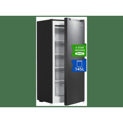 Congelador vertical - CHIQ FSD160D4E, 145 l, 125,9 cm, Color Metalico Cepillado Oscuro