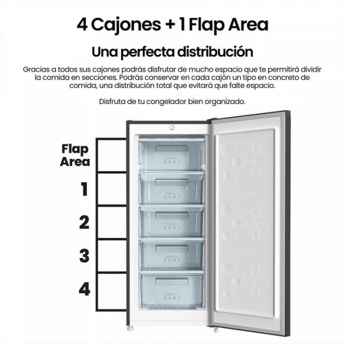 Congelador vertical Infiniton CV-140L25DEV 145l E Negro