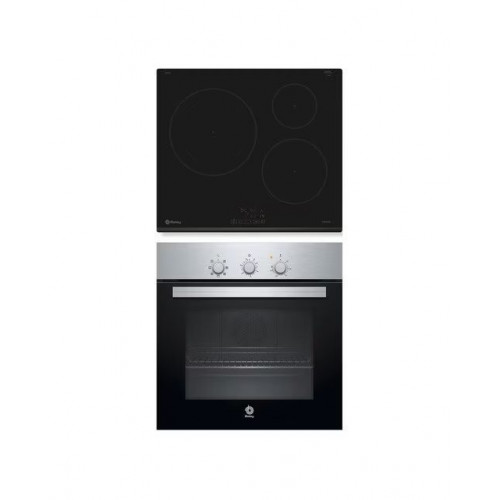 Conjunto de horno multifunción + Placa de inducción Balay - 3HI833XP Inox / Negro