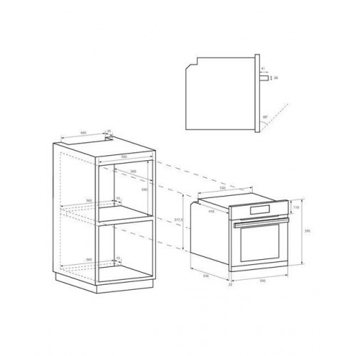 Conjunto de horno multifunción y placa vitrocerámica Candy - PCI27XCH63CC4U2 Inox / Negro