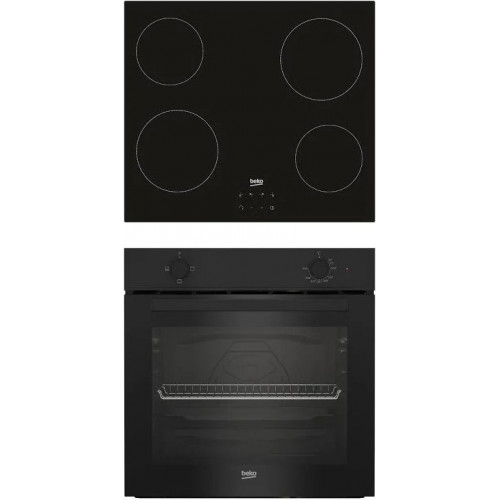 Conjunto de horno y placa vitrocerámica beko bbsc11020b