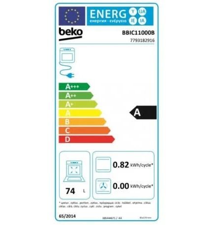 Conjunto de horno y placa vitrocerámica beko bbsc11020b