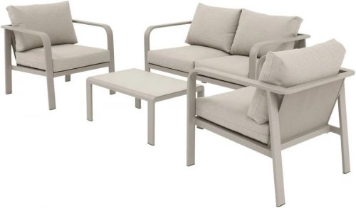 Conjunto de jardín de aluminio para 4 personas mallia goodhome