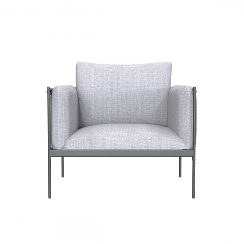Conjunto de jardín Naterial Levo de acero gris para 2 personas