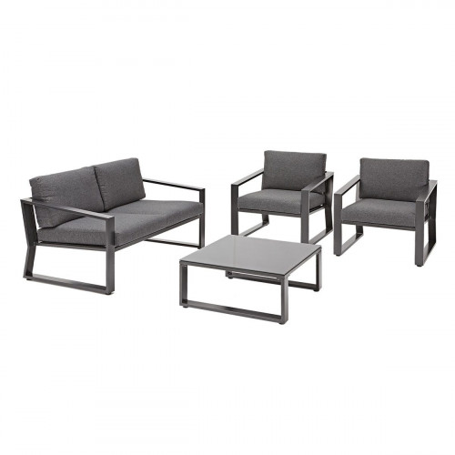 Conjunto de jardín NATERIAL Lyra de aluminio gris para 4 personas
