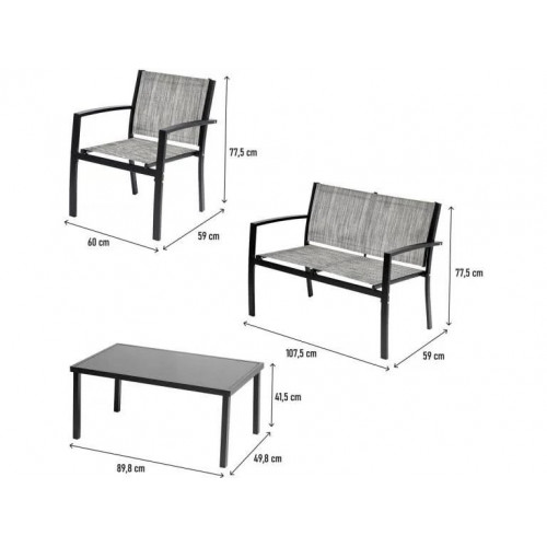 Conjunto de muebles bajos de jardín 