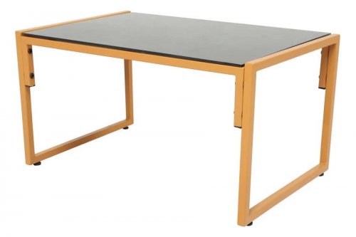 Conjunto de muebles de jardin de 4 plazas efecto ratán con cojines