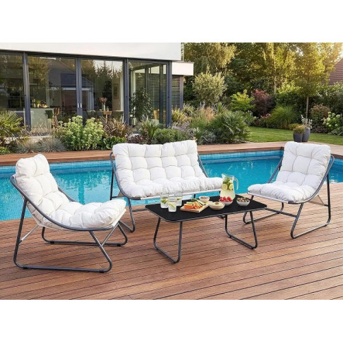 Conjunto de muebles de jardín de metal 