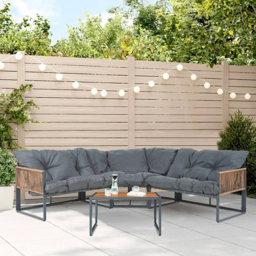 Conjunto de muebles de jardín Karg mesa y sofá modular