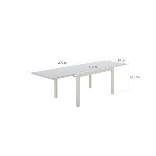 Conjunto de muebles de jardín Lyra II de aluminio para 6 comensales