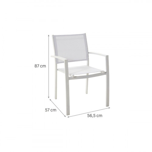 Conjunto de muebles de jardín Lyra II de aluminio para 6 comensales