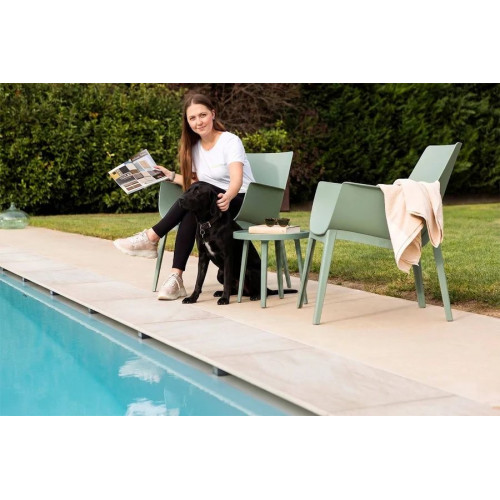 Conjunto de relax de 2 sillones con mesa jardín
