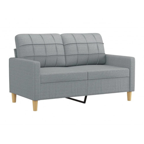 Conjunto de sofá de 3 piezas con cojines Tela Gris Claro