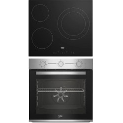 Conjunto Horno + Placa Vitrocerámica Beko BBSE12120XD