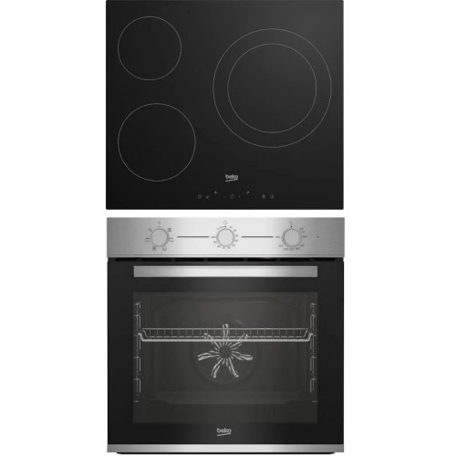 Conjunto Horno + Placa Vitrocerámica Beko BBSE12120XD