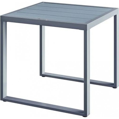 Conjunto mesa y sillas jardín 3 piezas ratán sintético gris