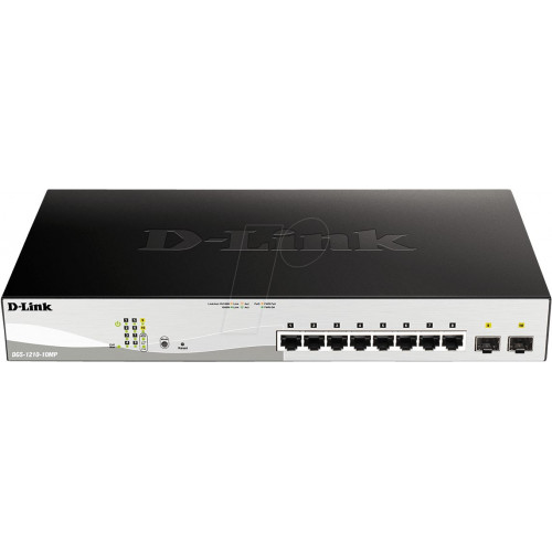 Conmutador, 10 puertos, Gigabit Ethernet, PoE+, 2x SFP