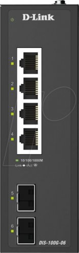 Conmutador, 6 puertos, Gigabit Ethernet, SFP