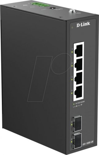Conmutador, 6 puertos, Gigabit Ethernet, SFP