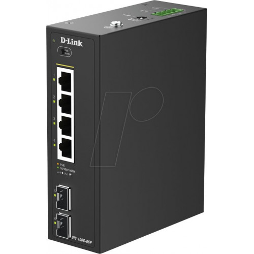Conmutador, 6 puertos, Gigabit Ethernet, SFP, PoE