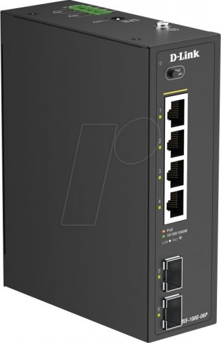 Conmutador, 6 puertos, Gigabit Ethernet, SFP, PoE