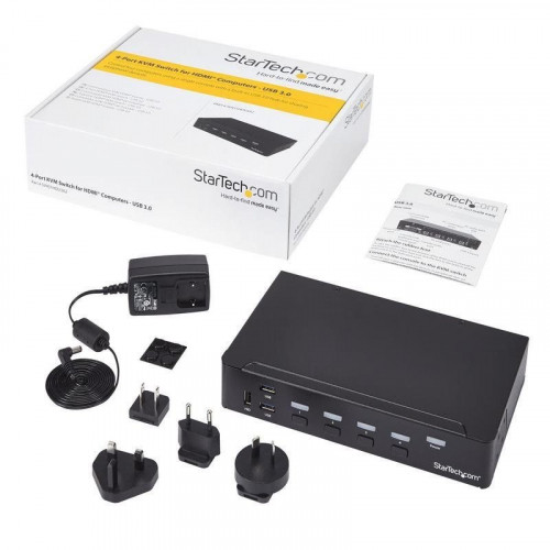 Conmutador KVM StarTech 4 Puertos HDMI 1080p USB 3.0