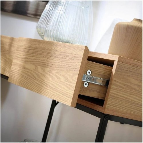 Consola 2 Cajones 1 Estante Decoración de Madera l100 cm